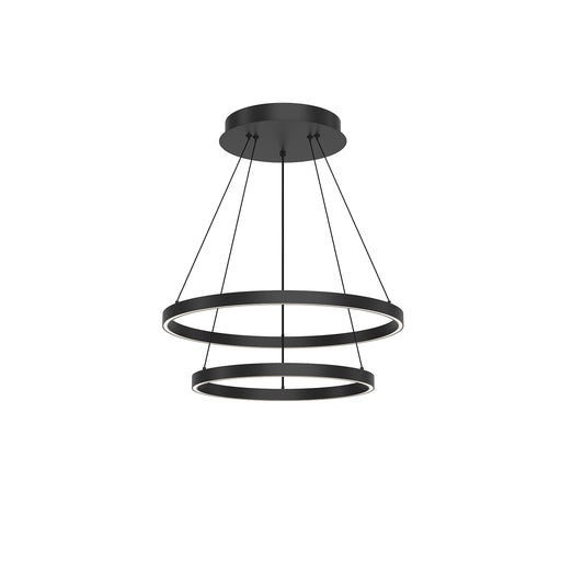 Cerchio LED Chandelier Black