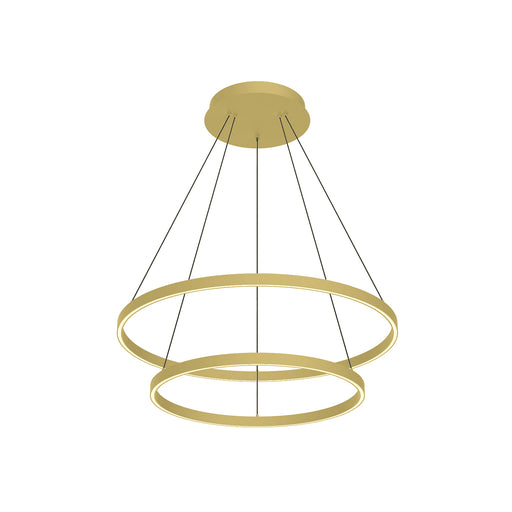 Cerchio LED Chandelier Brushed Gold