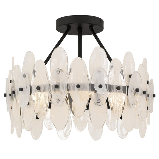 Abigail Four Light Semi-Flush Mount Matte Black