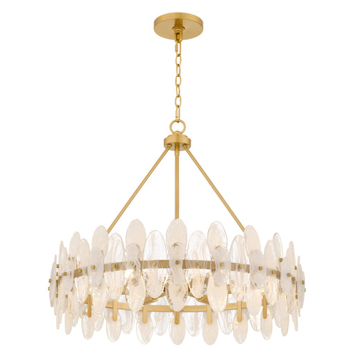 Abigail Six Light Pendant Brushed Gold
