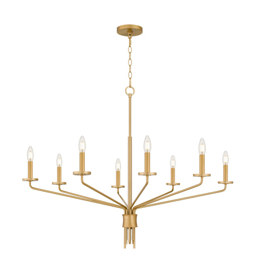 Alexander Eight Light Chandelier Brushed Gold