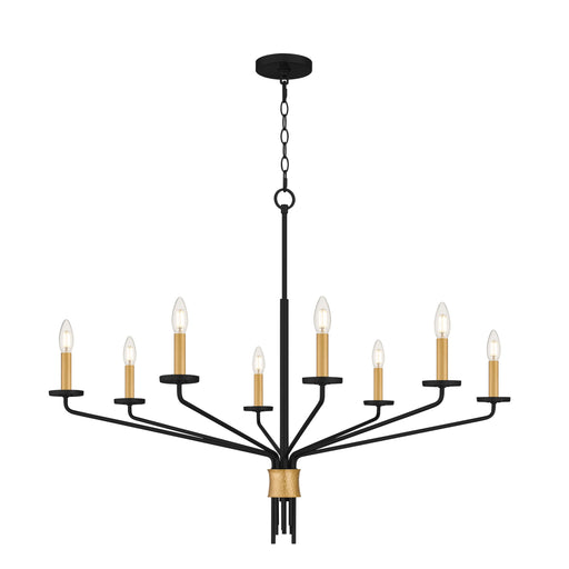 Alexander Eight Light Chandelier Matte Black