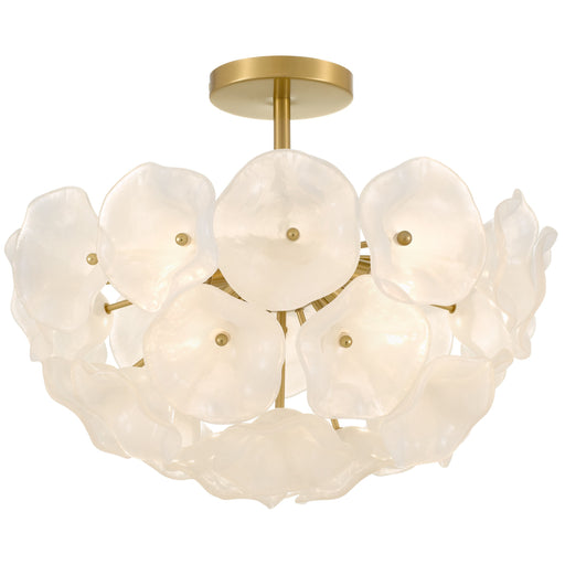Audrey Four Light Semi-Flush Mount Brushed Gold
