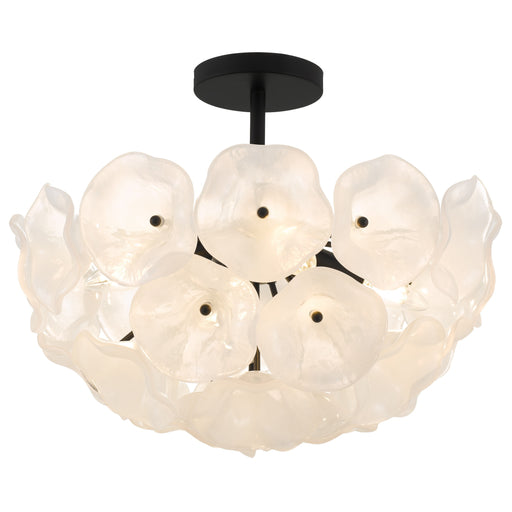 Audrey Four Light Semi-Flush Mount Matte Black