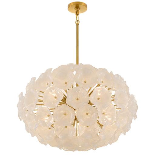 Audrey Eight Light Pendant Brushed Gold