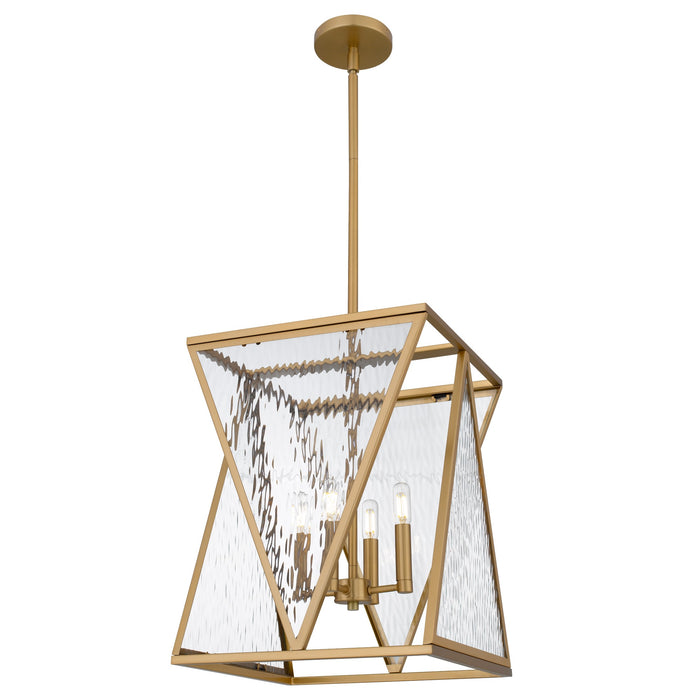 Quoizel - CLO1814BWS - Four Light Pendant - Clovis - Brushed Weathered Brass