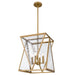 Quoizel - CLO1814BWS - Four Light Pendant - Clovis - Brushed Weathered Brass