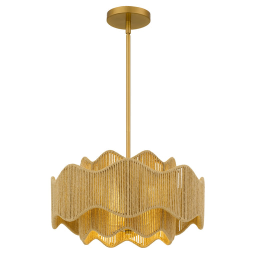 Evander Three Light Pendant Brushed Gold