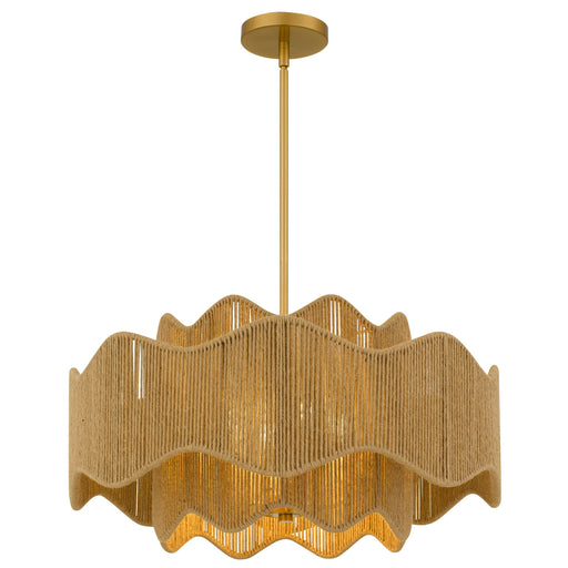 Evander Four Light Pendant Brushed Gold