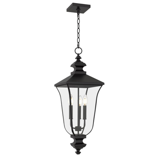 Farley Three Light Outdoor Hanging Lantern Matte Black