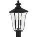 Quoizel - FARL9010MBK - Three Light Outdoor Post Lantern - Farley - Matte Black