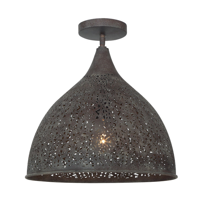 Crystorama - JAS-A5010-FB_CEILING - One Light Semi Flush Mount - Jasmine - Forged Bronze