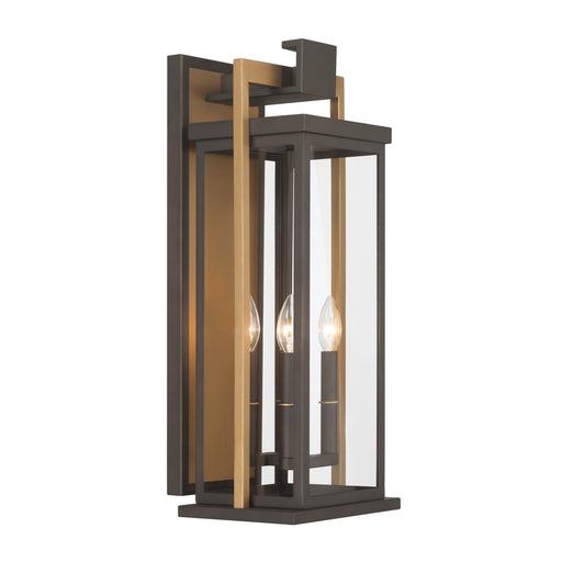 Crystorama - LDL-904-TZ-TG - Four Light Outdoor Wall Sconce - Lendel - Twilight Bronze + Textured Gold