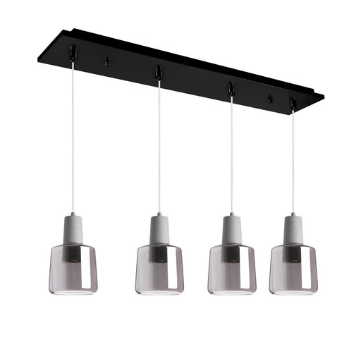 Kuzco Lighting - MP12506BKSM-04 - LED Pendant - Samson - Black/Smoked Glass
