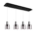 Kuzco Lighting - MP12506BKSM-04 - LED Pendant - Samson - Black/Smoked Glass
