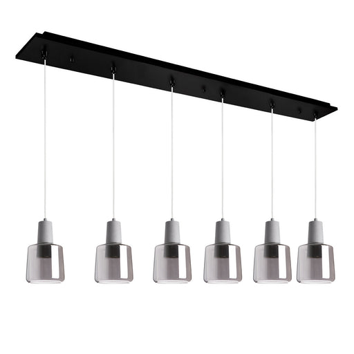Kuzco Lighting - MP12506BKSM-06 - LED Pendant - Samson - Black/Smoked Glass