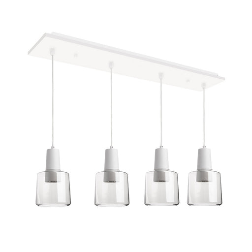 Kuzco Lighting - MP12506WHCL-04 - LED Pendant - Samson - White/Clear Glass