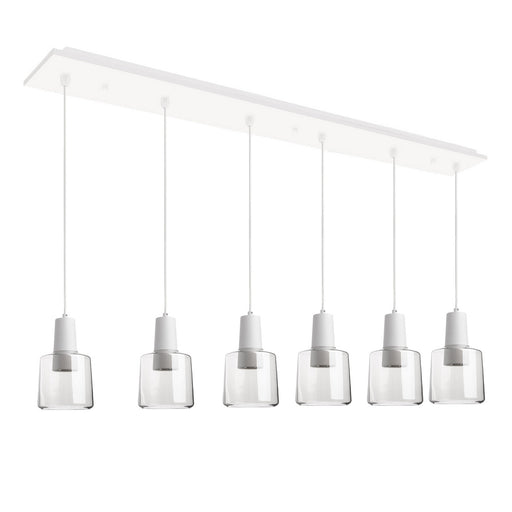Kuzco Lighting - MP12506WHCL-06 - LED Pendant - Samson - White/Clear Glass