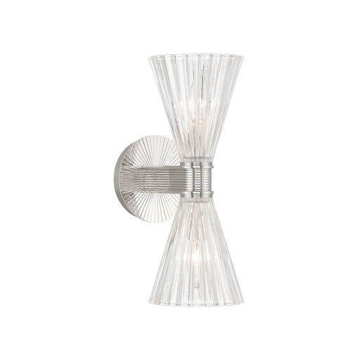 Lotus Two Light Wall Sconce Polished Nickel