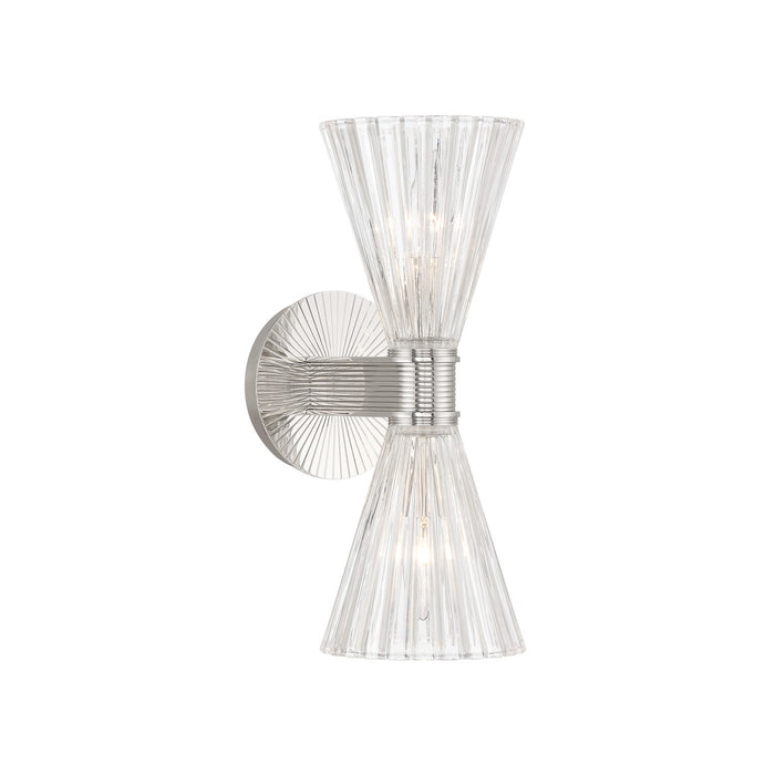 Crystorama - LOT-702-PN - Two Light Wall Sconce - Lotus - Polished Nickel