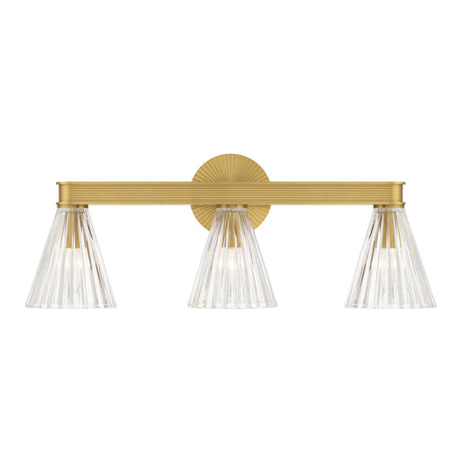 Lotus Three Light Bath Luxe Gold