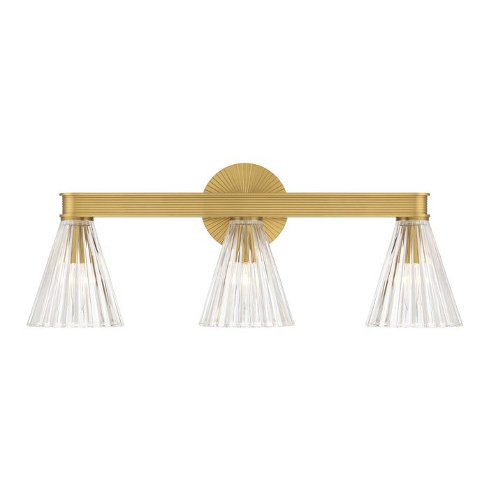 Crystorama - LOT-703-LG - Three Light Bath - Lotus - Luxe Gold