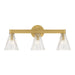Crystorama - LOT-703-LG - Three Light Bath - Lotus - Luxe Gold