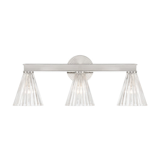 Lotus Three Light Bath Polished Nickel