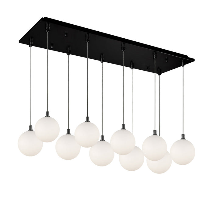 Kuzco Lighting - MP3106BKOP-10 - LED Pendant - Bolla - Black/Opal Glass