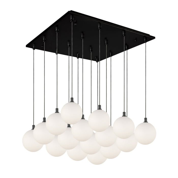 Kuzco Lighting - MP3106BKOP-16 - LED Pendant - Bolla - Black/Opal Glass