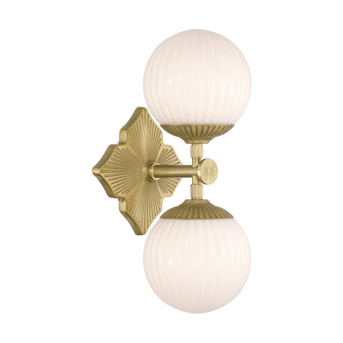 Crystorama - ORY-1002-AG-WH - Two Light Wall Sconce - Orly - Aged Brass