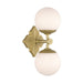 Crystorama - ORY-1002-AG-WH - Two Light Wall Sconce - Orly - Aged Brass