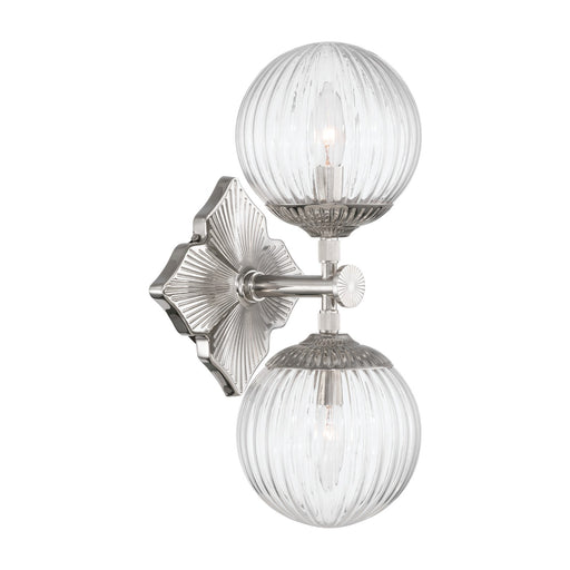 Orly Two Light Wall Sconce Polished Nickel