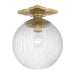 Crystorama - ORY-1003-AG-CL - One Light Semi Flush Mount - Orly - Aged Brass