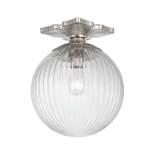 Orly One Light Semi Flush Mount Polished Nickel