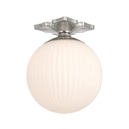 Orly One Light Semi Flush Mount Polished Nickel