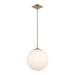 Crystorama - ORY-1007-AG-WH - One Light Pendant - Orly - Aged Brass