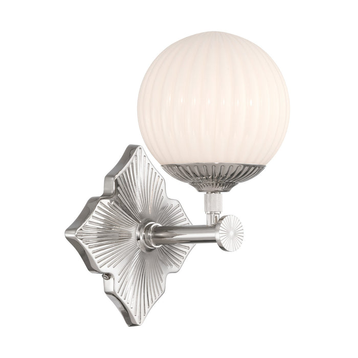 Crystorama - ORY-1001-PN-WH - One Light Wall Sconce - Orly - Polished Nickel