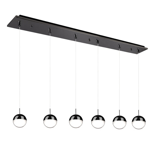 Pluto LED Pendant Black Chrome