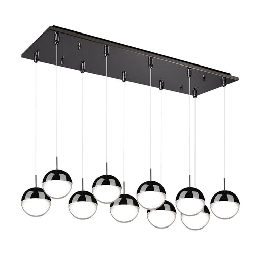 Pluto LED Pendant Black Chrome