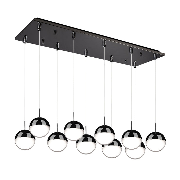 Kuzco Lighting - MP402801BC-10 - LED Pendant - Pluto - Black Chrome