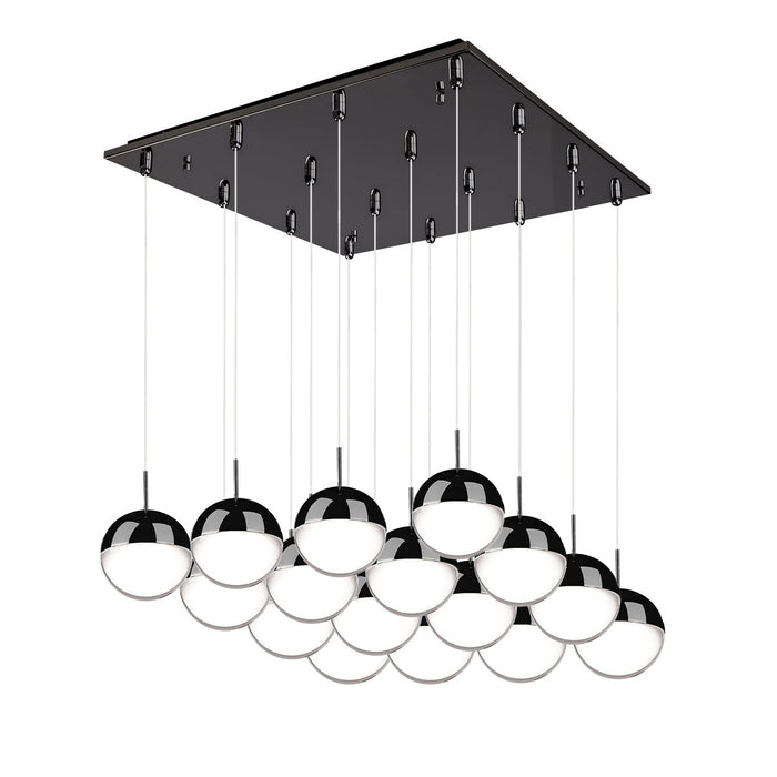 Kuzco Lighting - MP402801BC-16 - LED Pendant - Pluto - Black Chrome