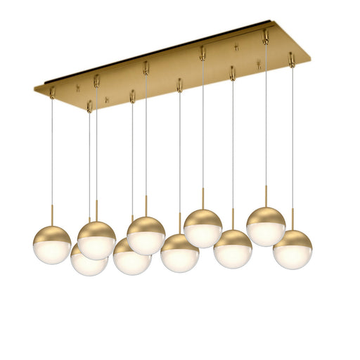 Pluto LED Pendant Brushed Gold
