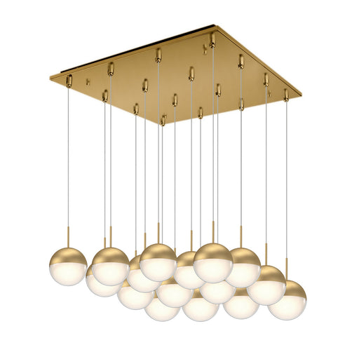 Pluto LED Pendant Brushed Gold