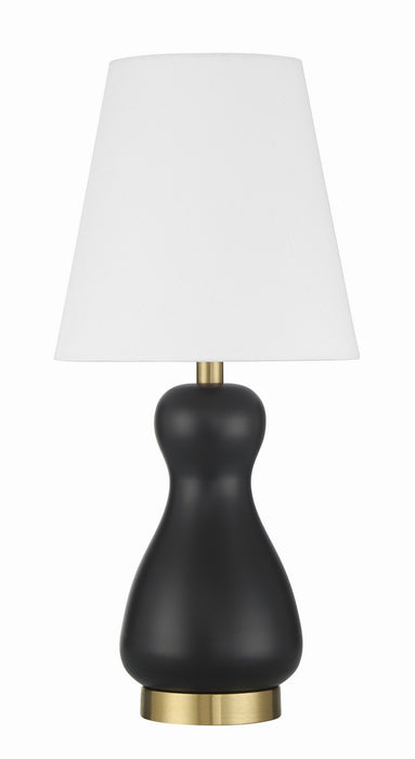 Craftmade - 87020FBSB-T - One Light Table Lamp - Gloria - Flat Black/Satin Brass