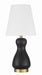 Craftmade - 87020FBSB-T - One Light Table Lamp - Gloria - Flat Black/Satin Brass