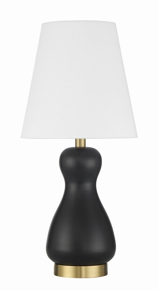 Craftmade - 87020FBSB-T - One Light Table Lamp - Gloria - Flat Black/Satin Brass