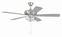 Craftmade - ECF201BNK5-BNGW - 52" Ceiling Fan - EOS 2 Light Clear Bowl 52" Ceiling Fan - Brushed Polished Nickel