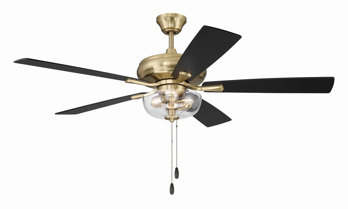 Craftmade - ECF201SB5-BWNFB - 52" Ceiling Fan - EOS 2 Light Clear Bowl 52" Ceiling Fan - Satin Brass
