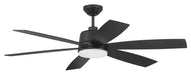 Craftmade - HGN54FB6-NWF - 54" Ceiling Fan - Hogan 54" Indoor Ceiling fan no Wifi - Flat Black